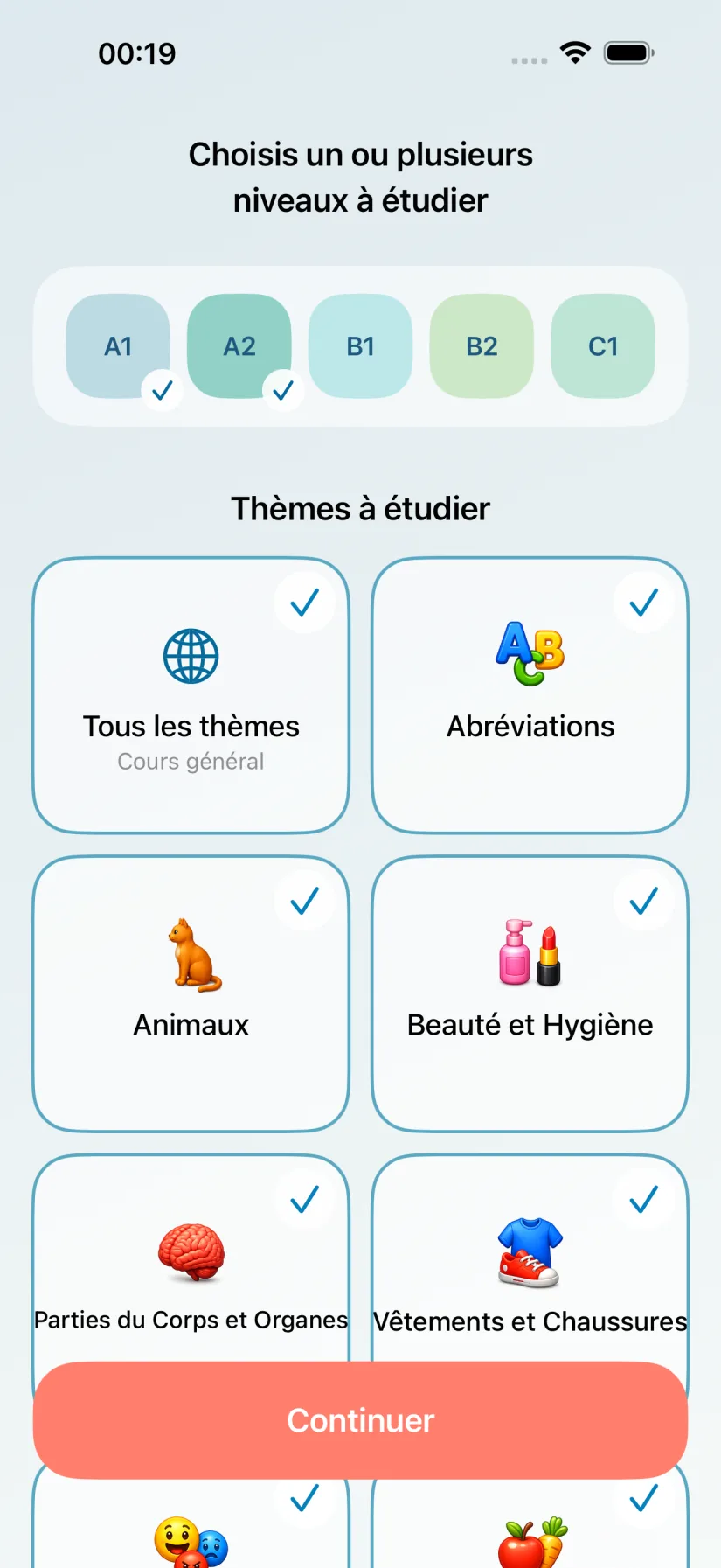 Des niveaux sur mesure